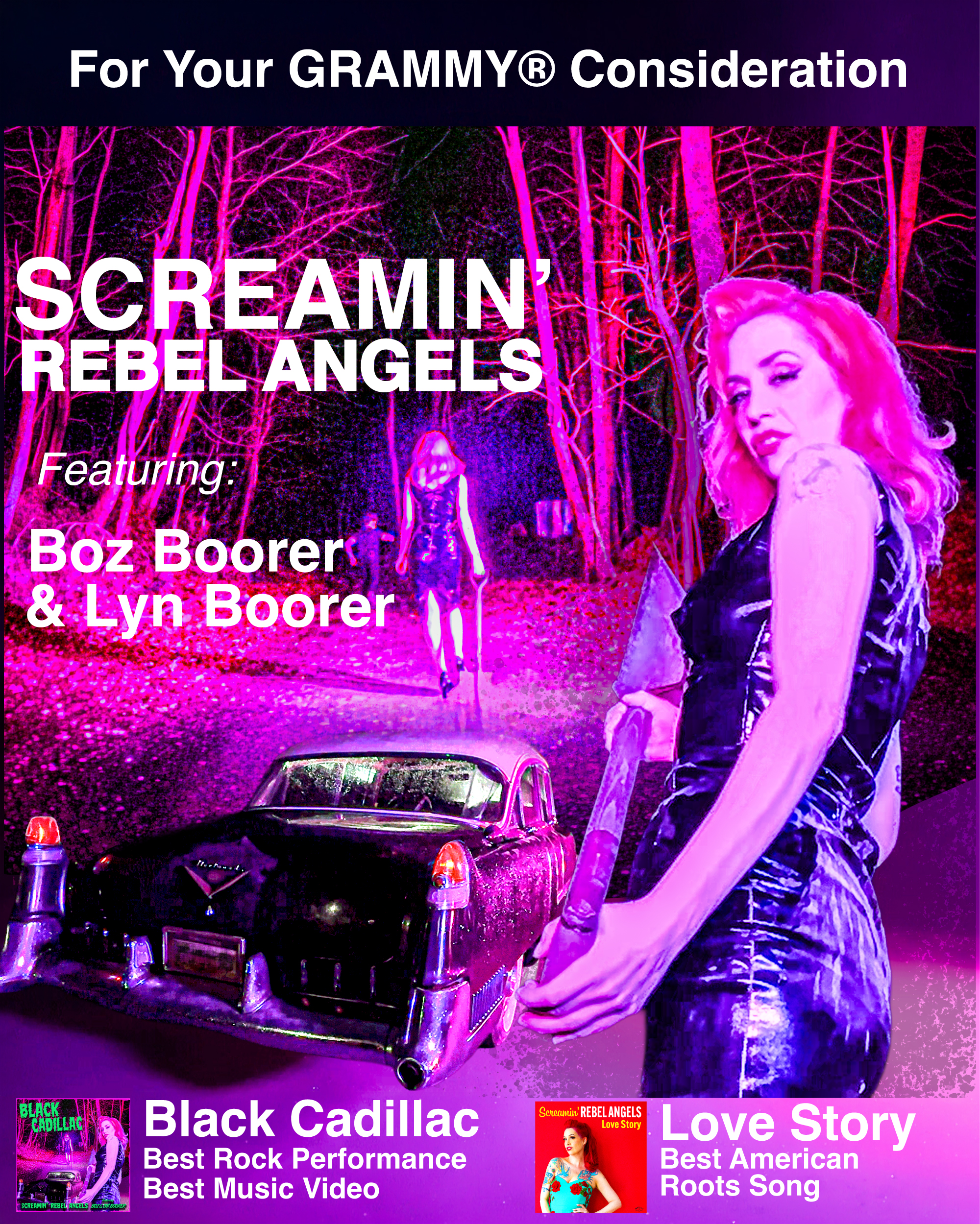 Screamin' Rebel Angels For Your GRAMMY Consideration — Black Cadillac and Love Story